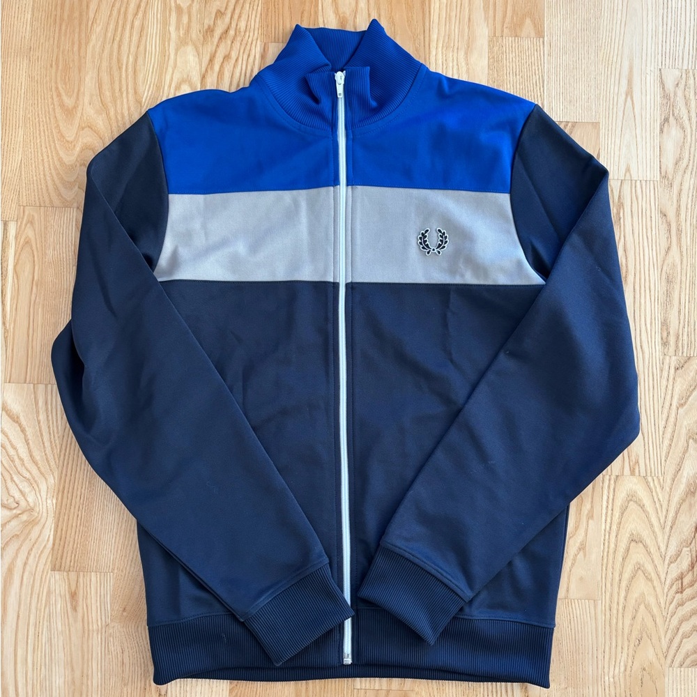 Fred Perry Blue and Gray Sportswear Jacket